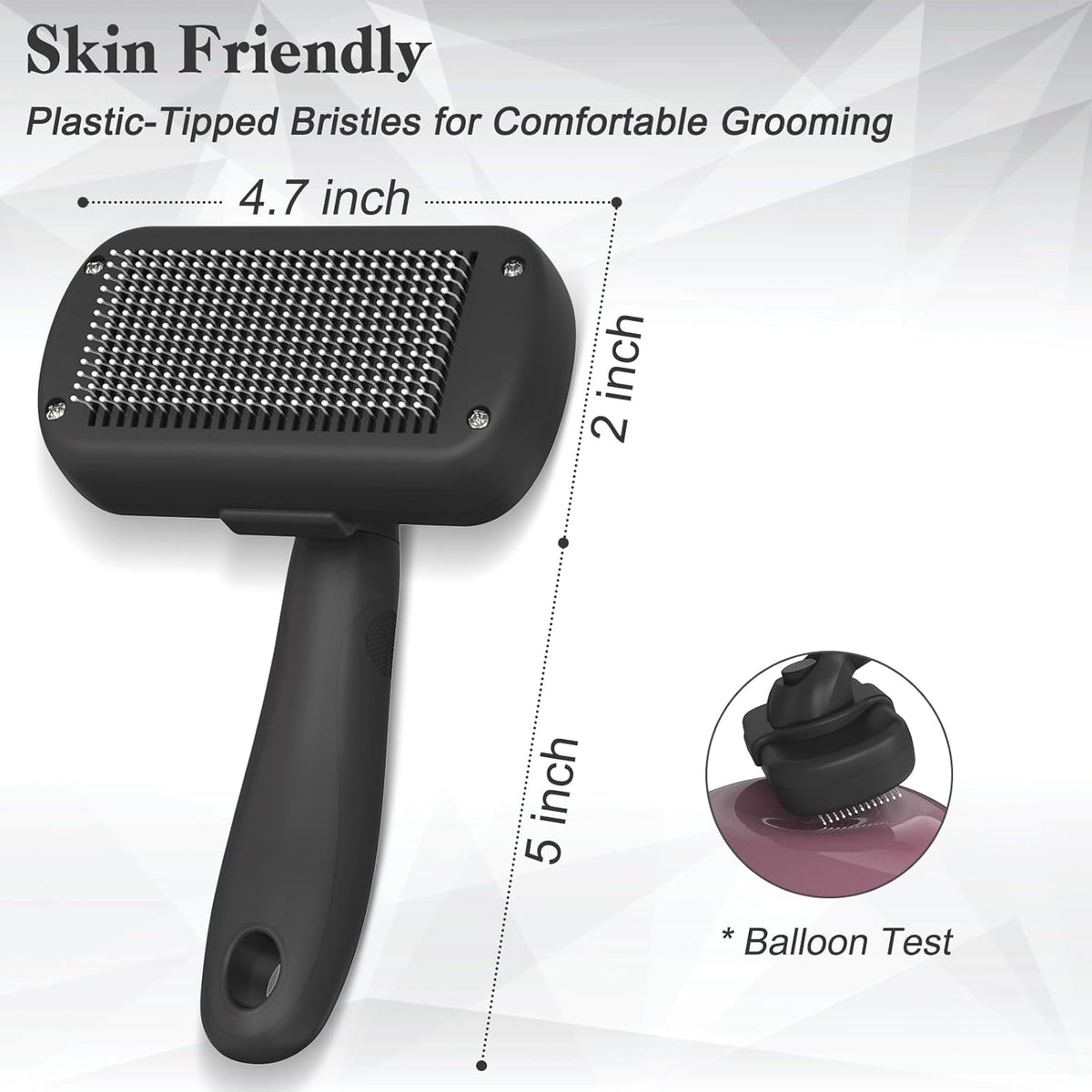 Self Cleaning Shedding Brush - Skin Friendly Grooming Tool for Dogs, Cats, and Puppies, Deshedding and - photo 4