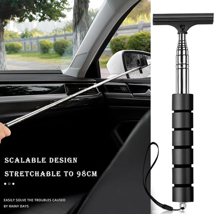 YZXODN 3 PCS Side Mirror Squeegee,Car Mirror Squeegee,Retractable Car Rearview Mirror Wiper,Portable Car Cleaning Tool for Rainy Foggy Weather,Universal Car Accessories(Black/Pink/Green)
