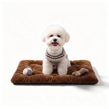 Cama para perro de 36" para jaula metálica, tapete lavable para dormir para mascotas medianas/grandes