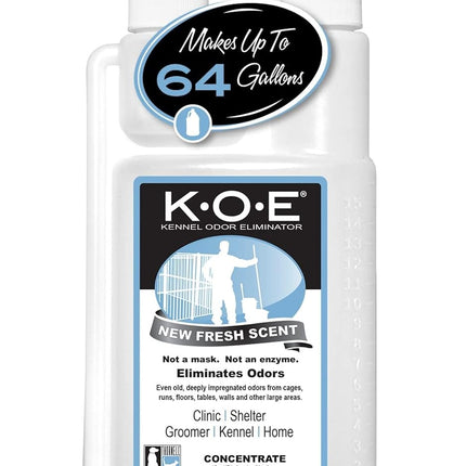 Odorcide K.O.E Kennel Odor Eliminator Concentrate – For Cages, Runs & More – For Home & Kennel w/Safe, Non-Enzymatic Formula (Fresh Scent, 16 oz)