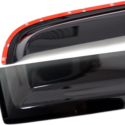 Tuningpros WV-534i in-Channel Window Visor Deflector Rain Guard Dark Smoke 2-pc Set, Compatible with 1997-2003 Ford F-150 Regular Cab