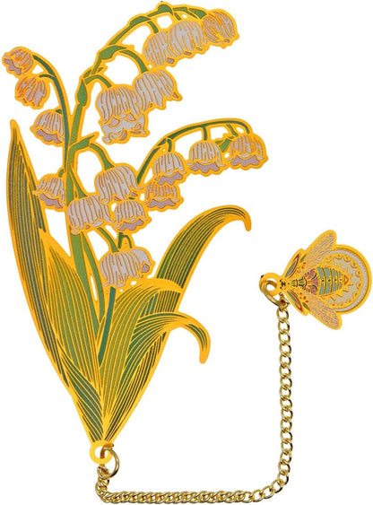 Metal Lily of the Valley Bookmark with Greeting Card & Gift Box