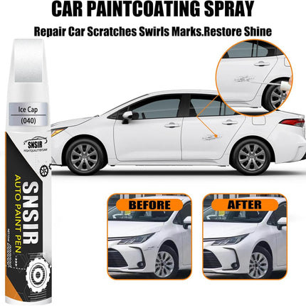 Car Touch up Paint(040 Super White/Ice Cap) Compatible with Toyota, Car Paint Pen Scratch Repair Two-In-One Touch Up Paint, Premium Car Scratch Remover for Deep Scratches
