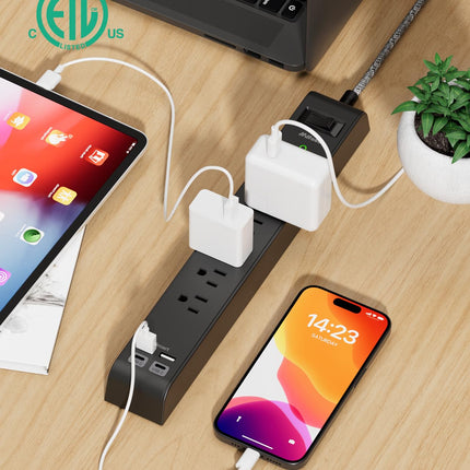 2 Pack Surge Protector Power Strip with 6 Outlets 4 USB Ports - photo 4