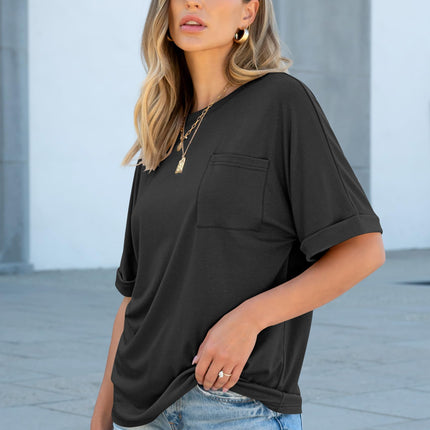 Blusas de mujer de manga corta, camisetas oversize
