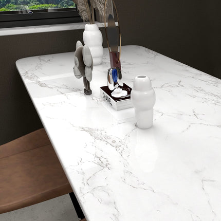 Glossy Marble Contact Paper White Peel and Stick for Countertop