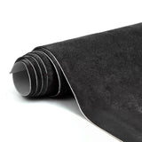 Black Suede Fabric Wrap - 17x70 inch Suede Wrap for Car Interior - Self-Adhesive Microfiber and Synthetic Leather, Stretchable Interior Film for Car and Home Decor