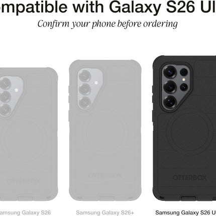 OtterBox Samsung Galaxy S26 Ultra Commuter Series Case - Black, Slim & Tough, Pocket-Friendly, with Port Protection, Protective Phone Case for Samsung Galaxy
