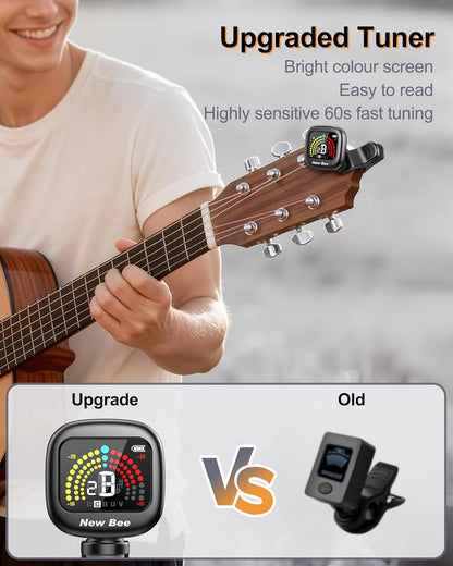 Rechargeable 360° Clip-On Chromatic Tuner for Guitar, Bass, Ukulele, Violin & Cello - photo 4