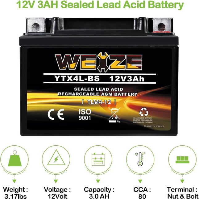 Rechargeable Sealed Motorcycle Battery