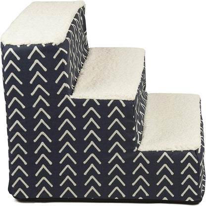 3-Step Portable Pet Stairs with Washable Navy Cover - photo 3