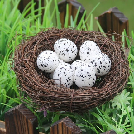 2Pcs Easter Bird Nest Anti-Scratch Decorative Lightweight Egg Decoration Prop Easter Bird Nest Compatible with Crafts Artificial Flowers Artificial Plants and Flowers（6 cm）