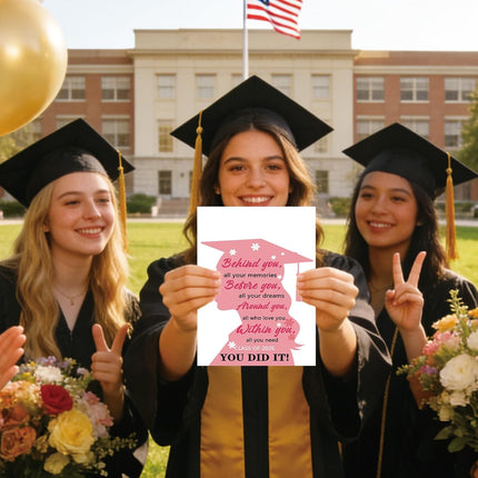 OJsensai 2026 Graduation Card for Her Girl Teen, Congratulations High School & College Grad Graduation Gifts for Daughter Niece（Class of 2026 You Did It）