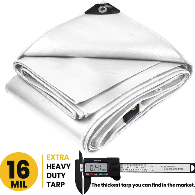 Extra Heavy Duty 16 Mil Tarp Cover, Waterproof
