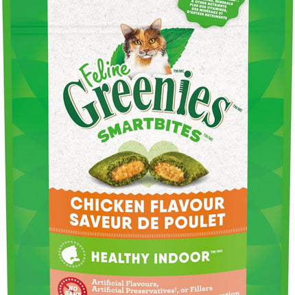 Greenies Feline Smartbites, Cat Treats Healthy Recipe, Indoor Cat Treats, Chicken Flavor, 2.1 oz. Pack