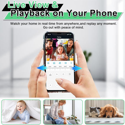 WiFi Hidden Camera with APP Control, Spy Cam with Motion Detection, Indoor Security Camera for Home/Offices and Hotels