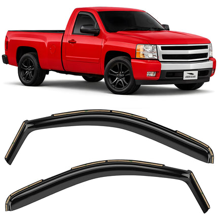 in-Channel Extra Durable Rain Guards for Chevy Silverado/GMC Sierra 1500 2019-2026 Crew Cab,Window Deflectors,Vent Visors,4pcs - 220089