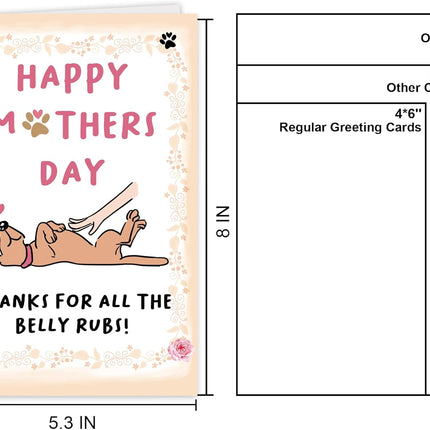 Mother's Day Card for Dog Mom, Funny Mother's Day Card Gift from Dog Puppy, Happy Mothers Day Thank You Gift for Dogs Mom Mother Women