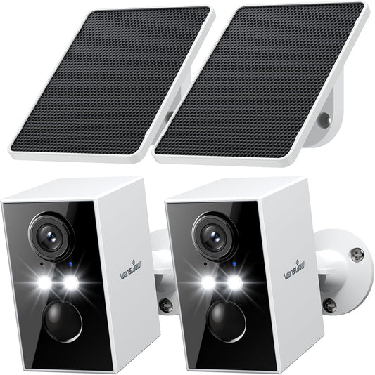 Security Cameras Wireless Outdoor-2K WiFi 6 Solar Camera Outdoor Wireless for Home Security with AI Motion Detection