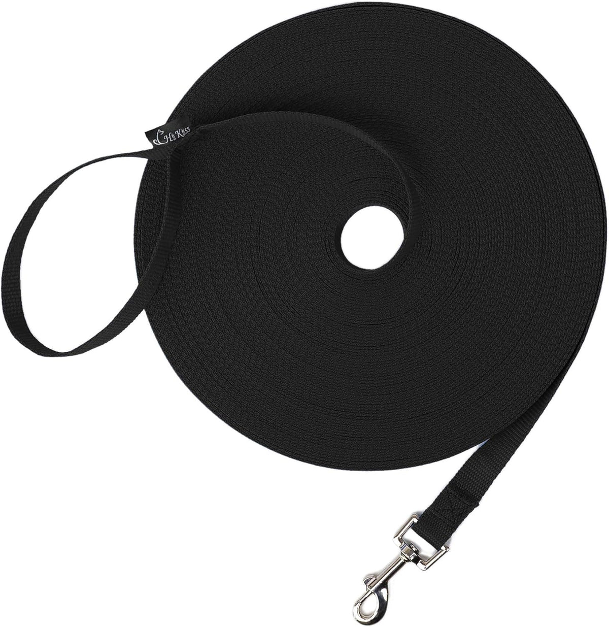 Black 20 ft Dog and Puppy Recall Training Leash