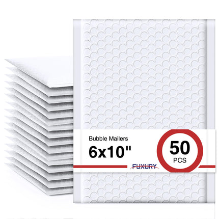 Bubble Mailers 6x10" 100 Pack White Padded Envelopes Usable Size 6x9