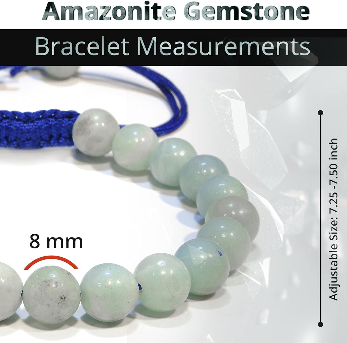 Bracelet – Healing Crystal Bracelet for Women, Men – Chic Gemstone Bracelet for Men and Women – 8mm - photo 3