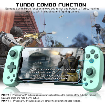 arVin Mobile Gaming Controller for Android, iOS with Phone CASE Support, Wireless Gamepad for iPhone/iPad/Samsung/Tablet/Switch/PS4/PC - Play Xbox Cloud Gaming/PS Remote Play/Steam Link/GeForce Now