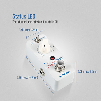Clean Boost Pedal with Buffer and +12dB Gain, Mini Pure Boost Guitar Bass Effects Pedal - photo 5