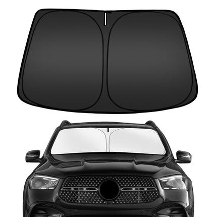 Windshield Sun Shade for Chevy Silverado/GMC Sierra 1500 2500 3500 2019-2025 2026, Custom Fit Foldable Front Window Sunshade Sun Visor Protector, Block UV Rays Keep Your Car Cooler