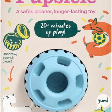 WOOF Party Pupsicle - Long-Lasting Interactive Dog Toys for Boredom - Low-Mess Design - Birthday Gifts for Dogs - Small Dog Toys - Buddy Blue