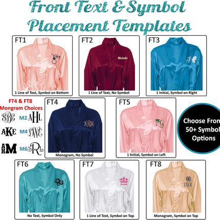 Custom Womens Robe, Sizes S-5XL, Add Symbols, Text & Monograms – Robes for Wedding, Girls Trips, Birthdays & More