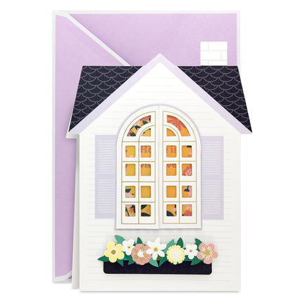Hallmark Paper Craft Mother's Day Card for Mom, Wife, Nana, Mimi (Home Is Wherever You Are) House with Moveable Windows