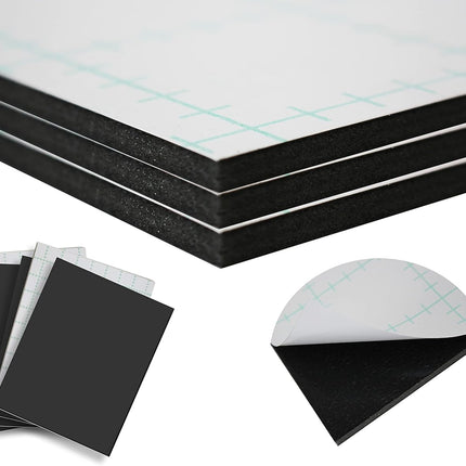 Self Adhesive Foam Board 8x10 10PK Black Self Stick Mounting Board. Foam Core with Adhesive 8x10 Foamboard. Poster Board with Sticky Side, Self Adhesive Foamcore 8X 10.Acid Free, 3/16 Thick