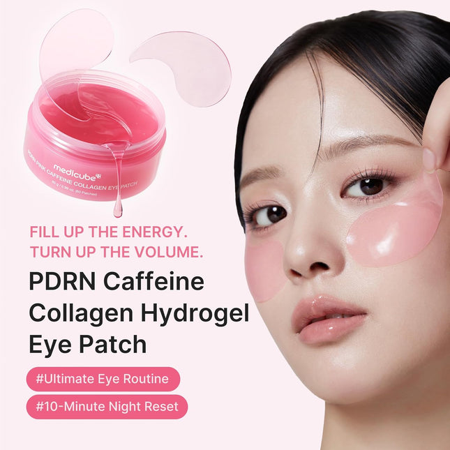 PDRN Caffeine Collagen Gel Eye Patches, 30 Pairs