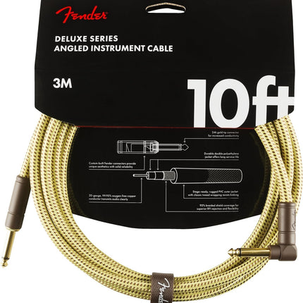 Fender Deluxe Series Instrument Cable, Straight/Straight, Tweed, 18.6ft