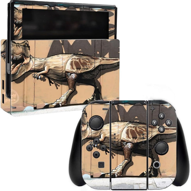 Skin Compatible with Nintendo Switch - Street Dino | Protective, Durable, and Unique Vinyl Decal wrap Cover | Easy to