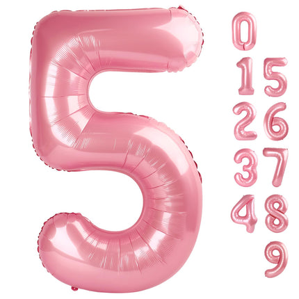 Number Balloons 5 Balloon Blue Birthday Decorations for Men Party, 40 Inch