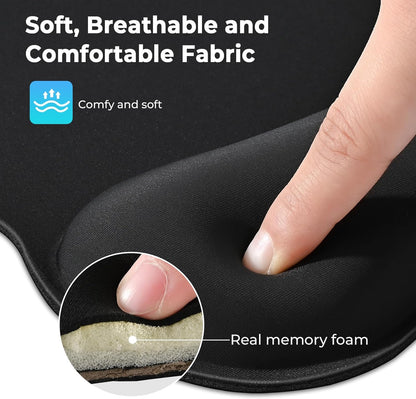 Ergonomic Mouse Pad with Wrist Support, Mousepad with Memory Foam - photo 4