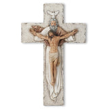 Catholic Holy Trinity Crucifix Wall Cross 9.5" H Jesus Crosses for Wall