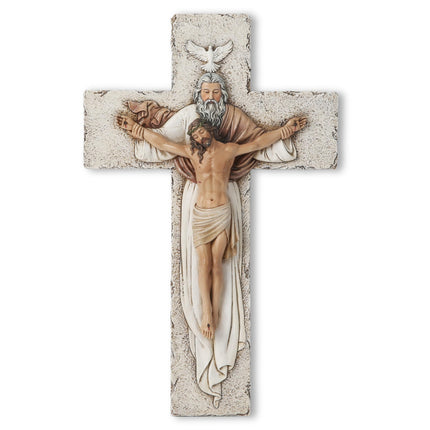 Catholic Holy Trinity Crucifix Wall Cross 9.5" H Jesus Crosses for Wall