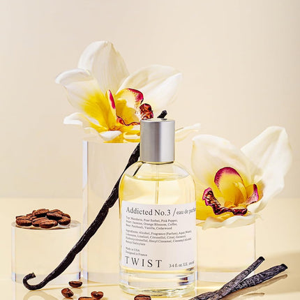 Twist - Addicted No. 3 - Eau De Parfum Inspired by Y. B.lack O.pium Long-Lasting Perfume For Women, Amber & Vanilla, Vegan, Clean Ingredients, Fragrance - Spray 100 ml | 3.4 fl. oz.