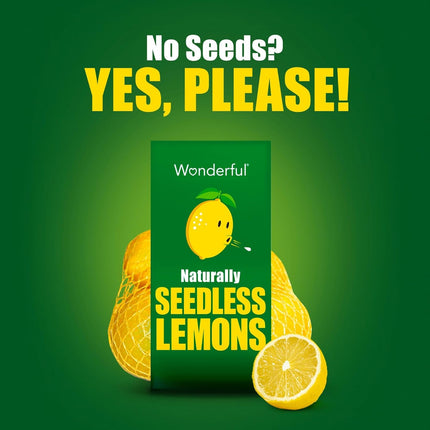 Wonderful Naturally Seedless Lemons - Healthy Food, Fresh Fruit, 1lb Bag