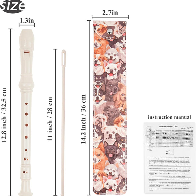 Recorder Instrument for Beginner Adults,8-Hole Soprano Descant Recorder Music Flute with with Cleaning - photo 2