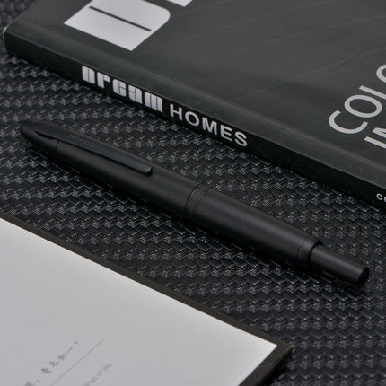 Jinhao 10 Press Fountain Pen with Box, Matte Black Retractable Extra Fine Nib with Ink Converter Set (Clip Version)