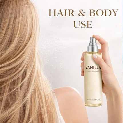 Vanilla Beach Hair & Body Mist, Vanilla Beach Hair And Body Mist Perfume Spray For Women, Warm Vanilla & Coconut, Long-Lasting Fragrance (1pcs)