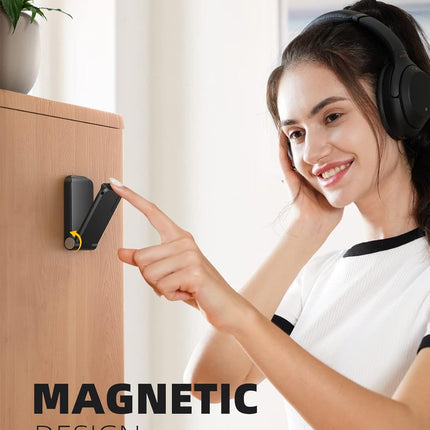 Headphone Stand, Sticky Headset Hanger - Adhesive Headphone Holder Hook Mount, Headset Stand Holder Clip Under Desk, Earphone Clamp for Airpods Max, HyperX, Sennheiser, Black