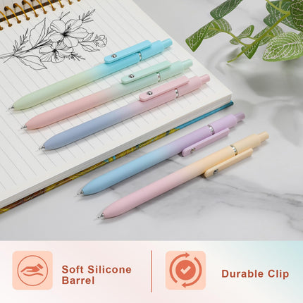 10pcs Gel Pens Black Ink Medium Point 0.7mm Pens Smooth Writing High-End Series Cute Ballpoint for Journaling Note Taking, Office School Supplies Gifts for Women and Men