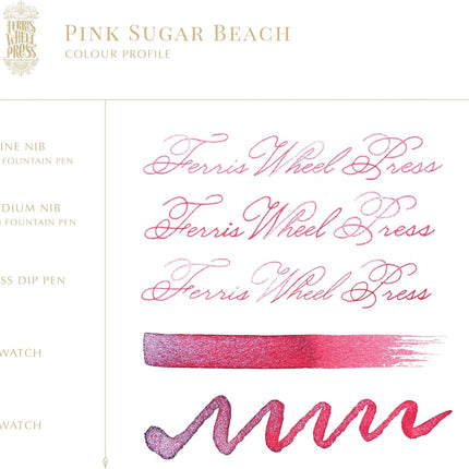 Ferris Wheel Press Fountain Pen Ink | Everyday Ink Collection | Hot Pink with Electric Blue Shimmer | 38ml