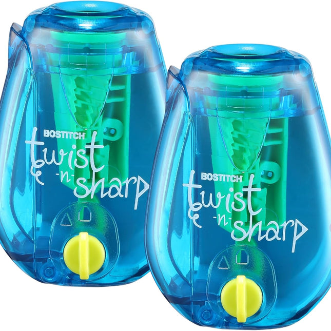 SourceToHome FuenteACasa Bostitch Office Twist-n-Sharp Pencil Sharpener, for Kids & Colored Pencils — Home & Lifestyle