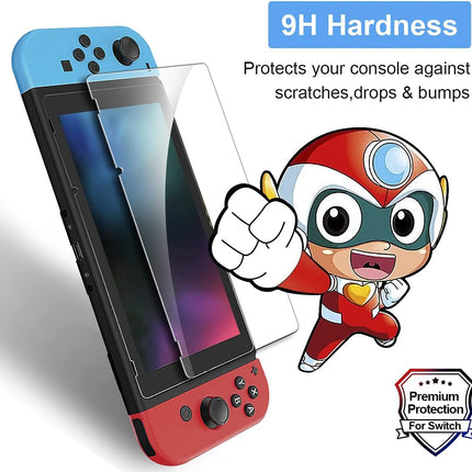 ivoler [3 Pack] Screen Protector Tempered Glass for Nintendo Switch, iVoler Transparent HD Clear Anti-Scratch Screen Protector Compatible Nintendo Switch